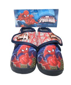Παντοφλάκια με Αυτοκόλλητα Γκρι 20-27 Spiderman DISNEY S18184-GR