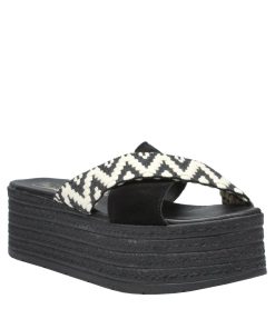 Flatforms Χιαστή Δέρμα Μαύρο Ελληνικής Κατασκευής 102K-MR