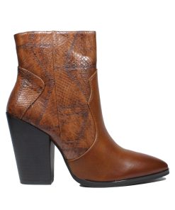 Μποτάκια με Snake Print Camel Jianni di kappa MPK-9081-CM