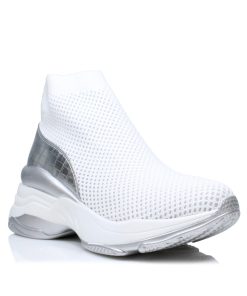 Slip ons με Μεταλιζέ Λεπτομέρειες Λευκό Jianni di kappa.SN-19-LF