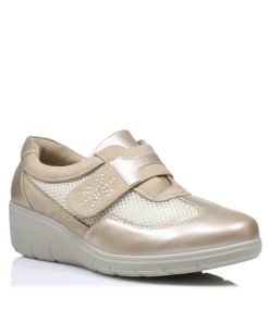 Sneakers με Αυτοκόλητο Ανατομικό Μπέζ Jianni di kappa.SN-71-MZ