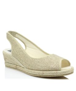 Εσπαντρίγιες Peep toe Χρυσό Ισπανικής Κατασκευής Jianni di kappa 801-XS