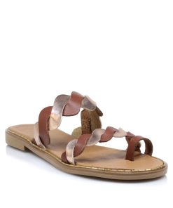 Flats Δέρμα Ανατομικό Ταμπά Jianni di kappa FL-21-DL-TM