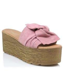 Flatforms Δερμάτινα Ροζ Καστόρι Ελληνικής Κατασκευής FLF-381-K-RZ