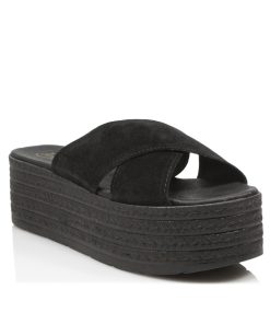 Flatforms Δερμάτινα Μαύρο Καστόρι Ελληνικής Κατασκευής FLF-65522-K-MR