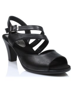 Πέδιλα Comforμε Διαγώνια Λουράκια Μαύρο Jianni d kapa W54115-MR