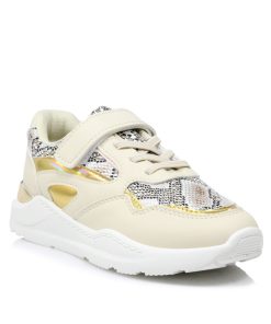 Sneakers με Snake Print και Αυτοκόλητα Μπεζ Jianni di kappa 30-35 GB-135-MZ