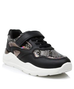 Sneakers με Snake Print και Αυτοκόλητα Μαύρο Jianni di kappa 30-35 GB-135-MR