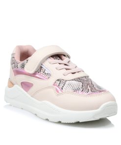 Sneakers με Snake Print και Αυτοκόλητα Ροζ Jianni di kappa 30-35 GB-135-RZ