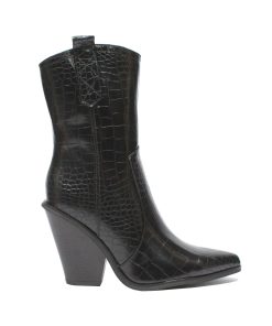 Μποτάκι με Snake Print Μαύρο jianni di kappa MPK-79-MR