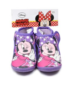 Παντοφλάκια με Αυτοκόλλητα Μωβ 20-27 Minnie DISNEY S18318-MV