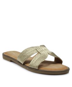 Flats Πλεκτά Χρυσό με Memory Foam Ελληνικής Κατασκευής Jk 856-FL-XS