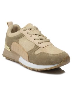 Sneakers Μπεζ σε Συνδιασμό Υλικών Vegan Jianni di kappa 7052-SN-MZ