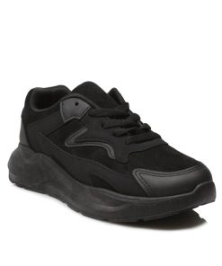 Sneakers Μαύρα με Κορδόνια Vegan Jianni di kappa 76-SN-MR