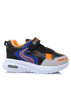 Sneakers Μαύρο με Αυτοκόλητο και Λάστιχα Jianni di kappa 018-MR