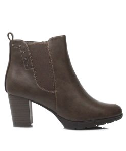 Μποτάκια Χακί με Λάστιχο και Φερμουάρ Jkshoes 0182-MPK-XK