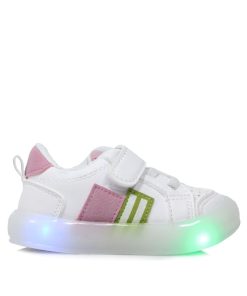 Sneakers με Φωτάκια και Αυτοκόλητο Λευκό 15-19 100-LF