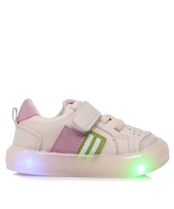 Sneakers με Φωτάκια και Αυτοκόλητο Ροζ 15-19 100-RZ