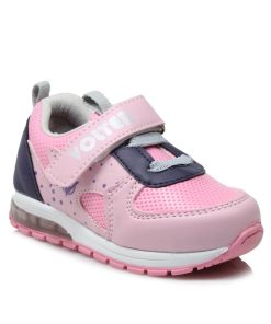 Sneakers Ροζ με Αυτοκόλητο και Λάστιχα Jianni di kappa 1315-RZ