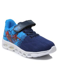 Sneakers Spiderman με Φωτάκια και Αυτοκόλλητο Μπλε 25-36 2061-SN-ML