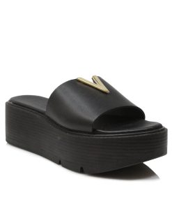 Flatforms Δερμάτινα Μαύρο Ελληνικής Κατασκευής Jk 4-FLF-MR