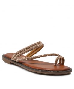 Flats με Strass Παντόφλα και Πέδιλο με Memory foam Χαλκός 1239-FL-XL