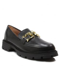 Loafers Μαύρα με διακοσμητικό Jianni di k 802-LF-MR