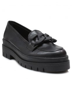 Loafers Μαύρα με Αλυσίδα Jianni di k 701-LF-MR