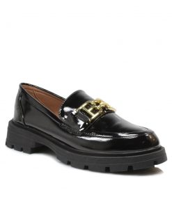 Loafers Μαύρο με διακοσμητικό Jianni di k 612-LF-MR