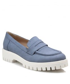 Loafers Μπλε Σουέτ jkshoes 4002-LF-ML