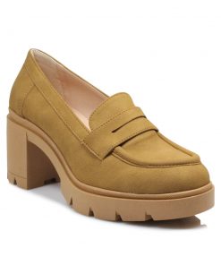 Loafers Ψηλοτάκουνα Ταμπά Σουέτ jianni di k 6002-LF-TM