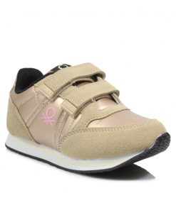 Sneakers Ανατομικά Benetton με Αυτοκόλλητο Χρυσά 9020-SN-XS