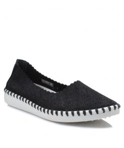 Μπαλαρίνες Microfiber Ανατομικές Μαύρες Jianni d kapa HI-1891-MR