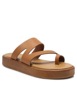 Flatforms Δερμάτινα με Αφρώδη Πάτο Ταμπά jianni d kapa 2301-FLF-TM
