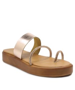 Flatforms Δερμάτινα με Αφρώδη Πάτο Χειροποίητα Χαλκός jianni d kapa 2302-FLF-XL