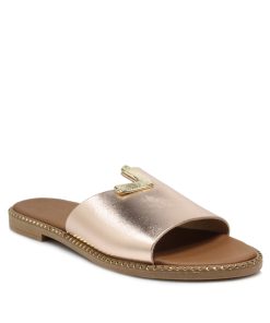 Flats Δερμάτινα Σανδάλια με Memory Foam Χαλκός Χειροποίητα Jianni d kapa 263-FL-XL