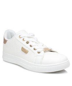 Sneakers με Μεταλιζέ Λεπτομέρειες Λευκά Jianni d kapa 5152S-SN-LF