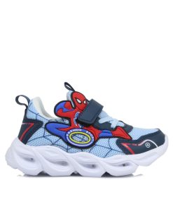 Sneakers με Αυτοκόλλητο Spiderman Σιέλ 25-30 5320-SN-SL
