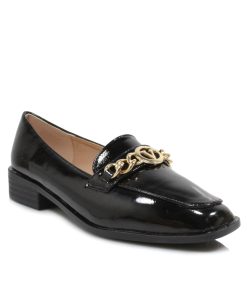 Loafers με Διακοσμητικό Μαύρο Λουστρίνι Χειροποίητα Jianni d kapa 5831-LF-MR
