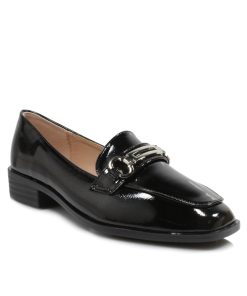 Loafers με Διακοσμητικό Μαύρο Λουστρίνι Χειροποίητα Jianni d kapa 6831-LF-MR