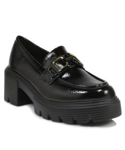 Loafers Μαύρο Σπαστό Λουστρίνι JIANNI D KAPA 8341-LF-MR
