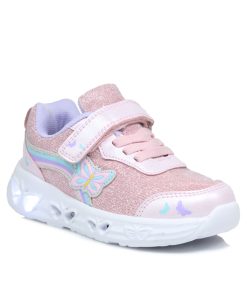 Sneakers με Αυτοκόλλητο και Φωτάκια Ροζ Jianni d kapa 910-SN-RZ