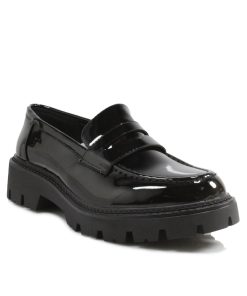 Loafers Μαύρα Λουστρίνι Χειροποίητα Jianni d kapa 20132-LF-MR