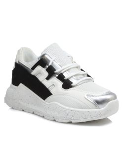 Sneakers με Μεταλιζέ Λεπτομέρειες Μαύρο Jianni di kappa SN-9002-MR