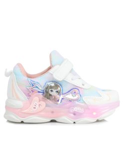 Sneakers με Φωτάκια και Αυτοκόλλητο Λευκά 20-30 Jk 132-SN-LF